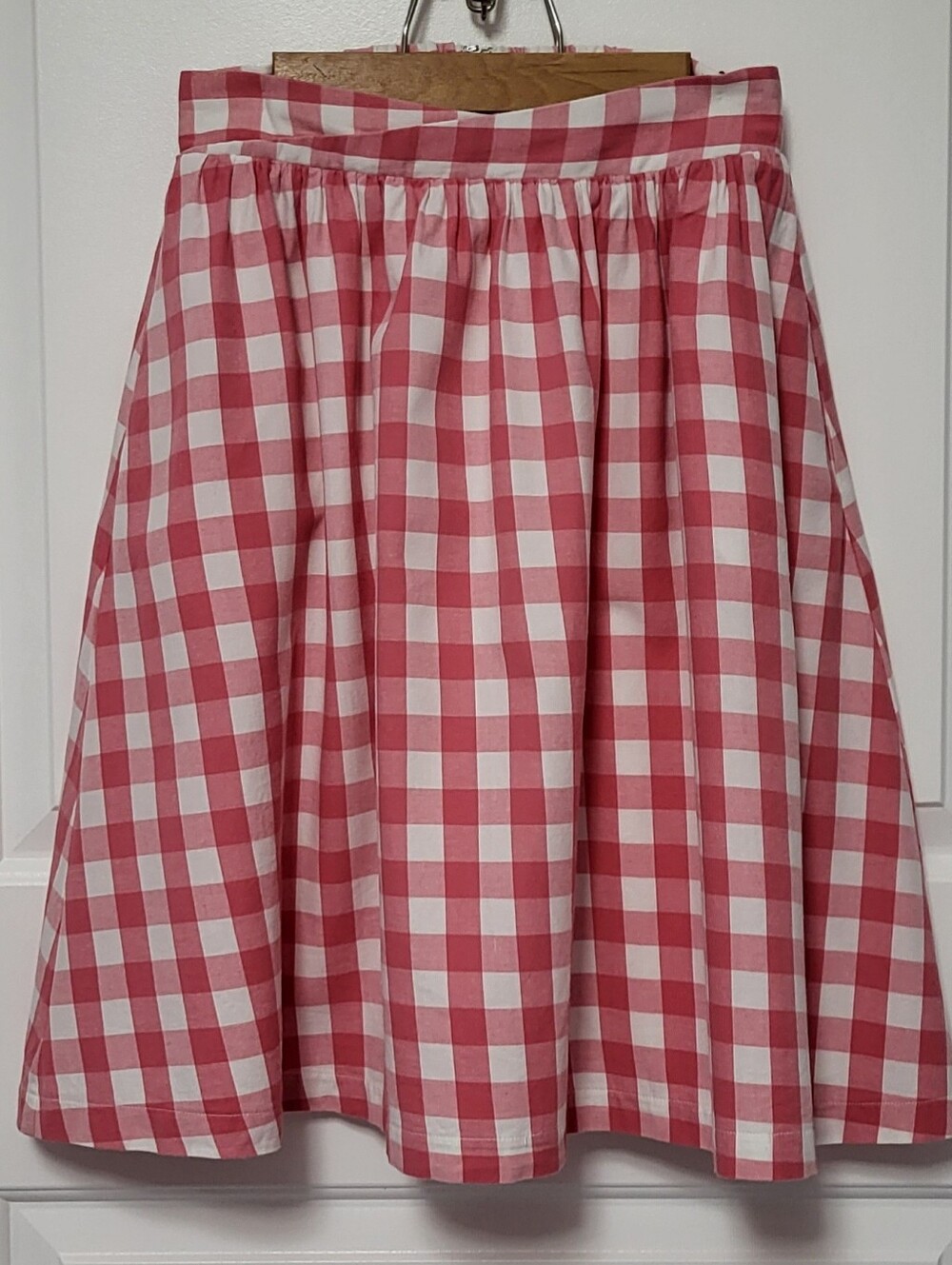 Modcloth Pink Gingham Skirt